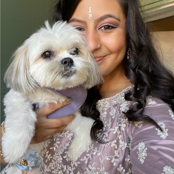 SOLD!!! Boutique Lilac Mauve & Silver Layered Sharara 3 Piece Set (Size 38) - Picture 6 of 10